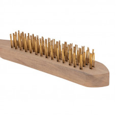 Щетка по металлу с деревянной ручкой, 4 ряда, 280мм KRANZ