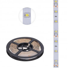 Лента светодиодная 12В, SMD2835, 4,8Вт/м, 60 LED/м, 6500К, 8мм, 5м, для БП с клеммами, IP20 LAMPER