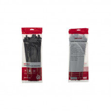 Стяжка кабельная нейлоновая 300x7,6мм, черная (100 шт/уп) REXANT