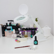 Лупа настольная 3D+12D с подсветкой, ø90мм, белая REXANT