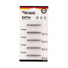 Бита PZ 1x50 мм для шуруповерта сталь S2 5 шт. (лента) Kranz