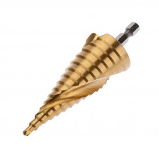 Сверло по металлу ступенчатое ТИТАН 4,0-32,0мм, 102мм, 65 HRC, Р6М5 TiN KRANZ