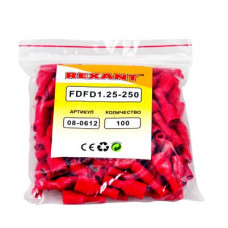 Клемма плоская полностью изолированная РППи-м 1.5-(6.3)/РпИмп 1,25-250 гнездо 6.6 мм 0.5-1.5 мм² REXANT