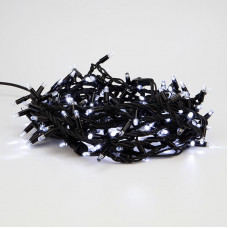 Гирлянда светодиодная Кластер 10м 200 LED БЕЛЫЙ черный каучук IP67 постоянное свечение 230В нужен блок 315-000 NEON-NIGHT