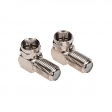 Переходник антенный, (гнездо F - штекер F), угловой, 5 шт. PROconnect