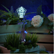 Светильник грунтовый Хрустальный цветок RGB, со встроенным аккумулятором и солнечной панелью LAMPER