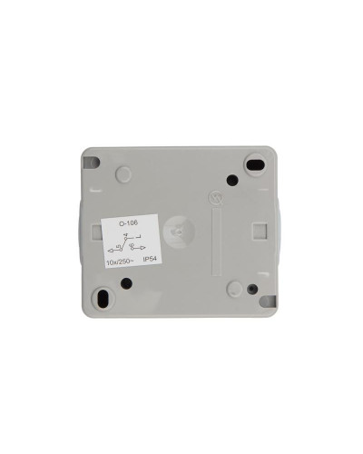 Переключатель проходной INDUSTRIAL IP54 о/у, серый KRANZ