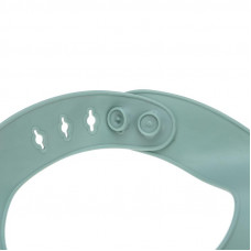 Фартук нагрудный для кормления с жестким карманом, зеленый с розовым HALSA