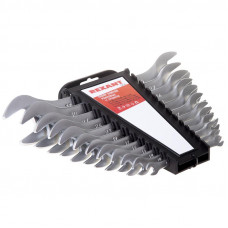 Набор ключей рожковых 6-32мм 12 предметов CrV, зеркальное хромирование REXANT