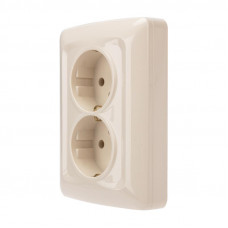 DEA Розетка 2-ая с/з с/у 16А Беж KRANZ