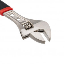 Разводной ключ 200мм никелированный, двухкомпонентная рукоятка REXANT