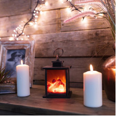 Светодиодный камин Кантри с эффектом живого огня 12х12х18,5 см, батарейки 3хАА (не в комплекте)