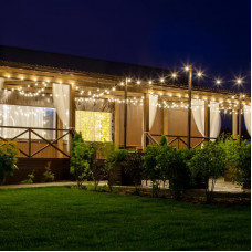 Гирлянда Belt-Light 2 жилы, 100м, шаг 50см, 180 патронов E27, IP65, черный провод NEON-NIGHT