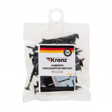 Саморез гипсокартон-металл 3,5х55 мм, пакет (50 шт/уп) KRANZ