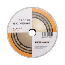 Кабель акустический 2х2,50мм², красно-черный, 100м PROconnect