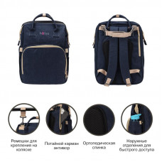 Рюкзак для мамы и малыша, синий HALSA