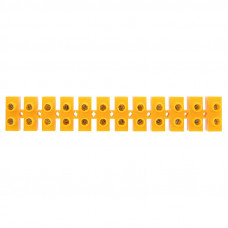 Клеммная винтовая колодка KВ-25 10-25, ток 60 A, полипропилен желтый REXANT (10 шт./уп.)