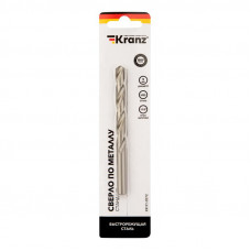 Сверло по металлу 9,0х125х81мм (HSS), DIN 338, 1 шт. в упаковке KRANZ