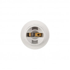 Патрон пластиковый термостойкий с кольцом Е14 белый, c этикеткой REXANT