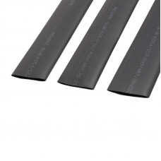 Трубка термоусаживаемая СТТК (2:1) двустенная клеевая 25,4/12,7мм, черная, упаковка 5 шт. по 1м REXANT