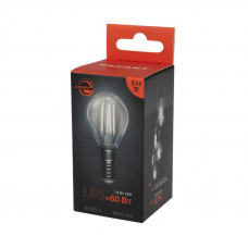 Лампа филаментная Шарик GL45 7,5Вт 600Лм 4000K E14 диммируемая, прозрачная колба REXANT