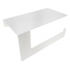 Держатель для туалетной бумаги с полкой хранения, белый REXANT