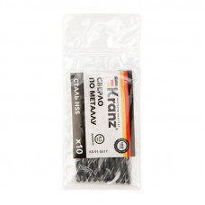 Сверло по металлу 4,5х80х47мм (HSS), DIN 338, 10 шт. в упаковке KRANZ