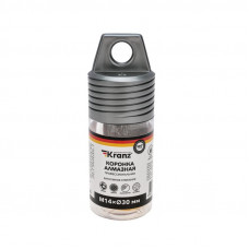 Коронка алмазная профессиональная по керамограниту и железобетону М14, вакуумное спекание, 30мм, для УШМ KRANZ