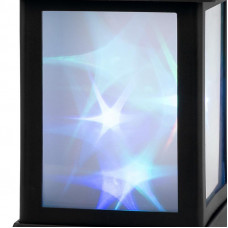 Декоративный фонарь 11х11х22,5 см, черный корпус, цвет свечения RGB с эффектом мерцания NEON-NIGHT