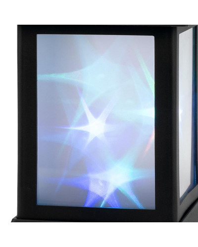 Декоративный фонарь 11х11х22,5 см, черный корпус, цвет свечения RGB с эффектом мерцания NEON-NIGHT