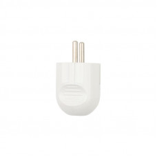 Вилка Евро прямая с з/к 16А белая REXANT