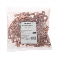 Наконечник медный ТМ 25-8-7 (25мм² - Ø8мм) (в упак. 100 шт.) REXANT