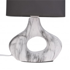 Светильник декоративный настольный Форте, основание кольцо под белый мрамор, черный абажур, цоколь Е27, 60Вт REXANT