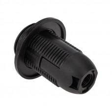 Патрон пластиковый термостойкий подвесной с кольцом Е14 черный REXANT