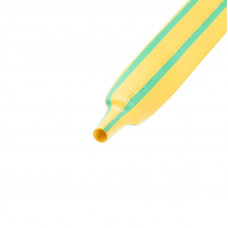 Трубка термоусаживаемая ТУТ нг 20,0/10,0мм, желто-зеленая, упаковка 10 шт. по 1м REXANT