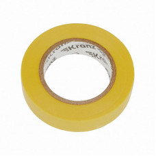 Изолента ПВХ 0,13х15мм, 20м, желтая KRANZ
