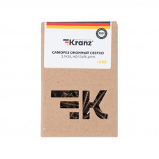 Саморез оконный сверло 3,9х38мм, желтый цинк, короб (500 шт/уп) KRANZ
