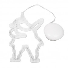 Фигура светодиодная Санта Клаус на присоске с подвесом, цвет белый