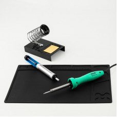 Набор К20 для пайки продвинутый (паяльник с подсветкой, подставка, экстрактор, коврик) REXANT