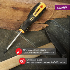 Отвертка крестовая PH1х75мм, двухкомпонентная рукоятка REXANT