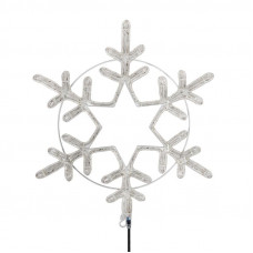 Фигура Снежинка цвет ТЕПЛЫЙ БЕЛЫЙ, размер 55x55 см NEON-NIGHT