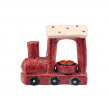 Керамический подсвечник Паровоз 17,1х7,1х14,7 см