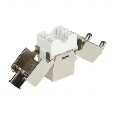 Модуль Keystone, Jack RJ-45(8P8C), FTP экранированный, CAT 6A, тип 180 градусов, самозажимной REXANT PRO