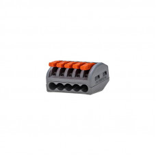 Универсальная клемма СМК 222-415, 5-проводная серая 0,08-2,5/4 мм² (блистер 10 шт./уп.) REXANT