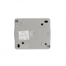 Выключатель одноклавишный INDUSTRIAL IP54 о/у, серый KRANZ