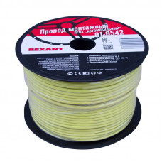Провод ПГВА 1х2,50мм², желтый, бухта 100м REXANT
