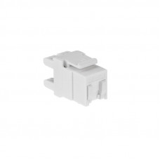 Модуль Keystone Jack RJ-45(8P8C), UTP неэкранированный, CAT 6, тип 180 градусов, с пылезащитной шторкой, белый REXANT PRO