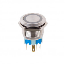 Кнопка  антивандальная Ø22 250В 5А Б/Фикс (6с) (ON)-OFF/(OFF)-ON подсв/красная (в упак. 1шт.) REXANT