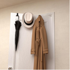 Держатель для хранения одежды в стиле лофт, крепление на дверь, 3 штуки, черный REXANT