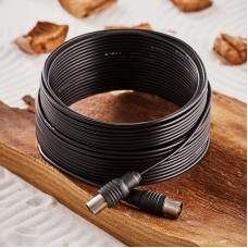 ВЧ кабель ТВ штекер - ТВ штекер, 25м, черный REXANT